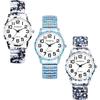 Bohemia Elastic Belt Watch Gray with Arabic Numerals, Analog Quartz, Water Resistant Fashion Accessory