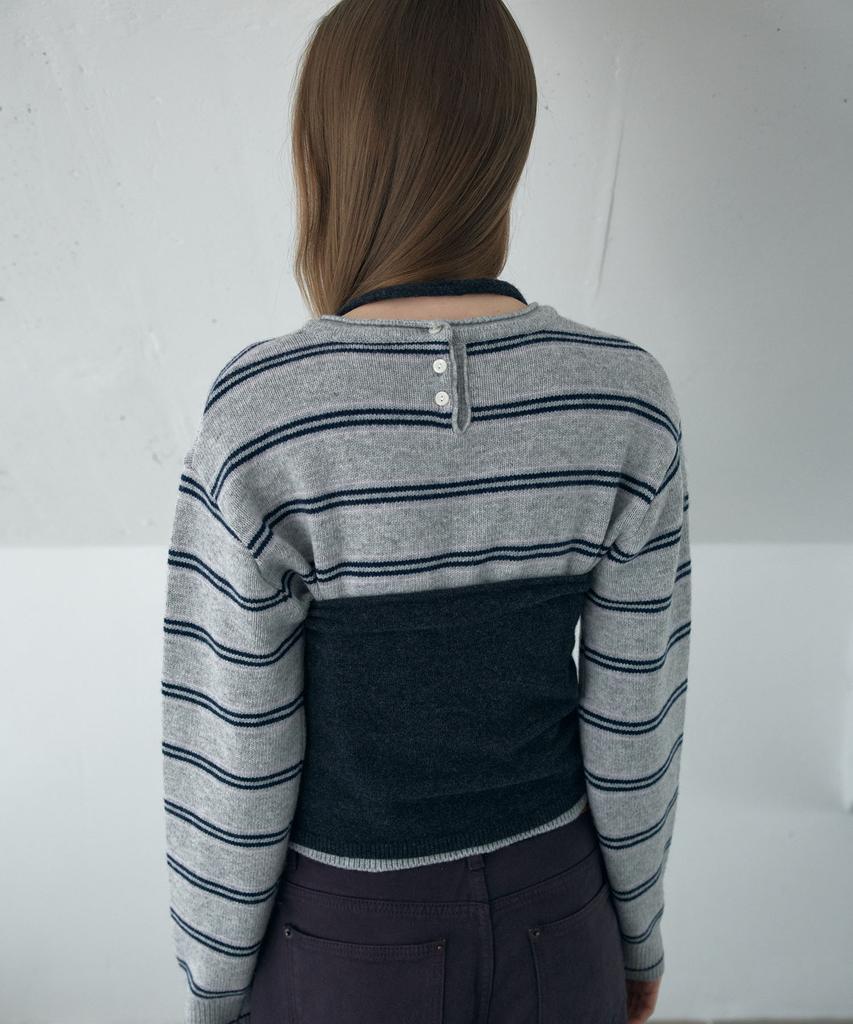 AHWE Halter Knit Vest_Charcoal
