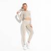 Seamless Women's Yoga Set: Long Sleeve Top & Tight Pants