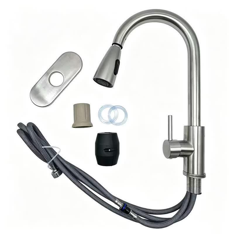 PKSUKB Stainless Steel Pull-Out Kitchen Faucet with 3 Spray Modes