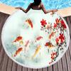 Fish Print Round Beach Towels Soft Microfiber Ocean Animal Print Beach Blanket Quick Dry Pool Towel Picnic Mat For Teens Adults