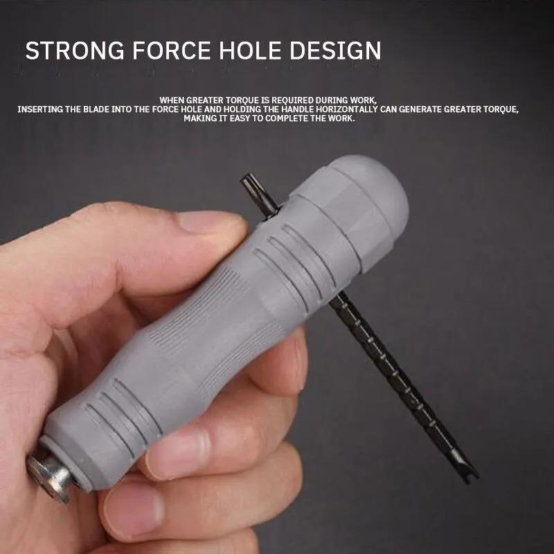 1 Satz 13 in 1 Schraubendreher-Set Kombination Langlebig Skalierbar Multifunktional Haushalt Hohe Härte Starkes Magnetisches Bit-Set