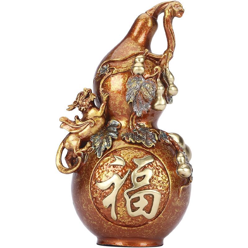 Color Copper &Lt;Fu Lu Gourd&Gt; Living Room Entrance Home Decor Office Craft Ornament