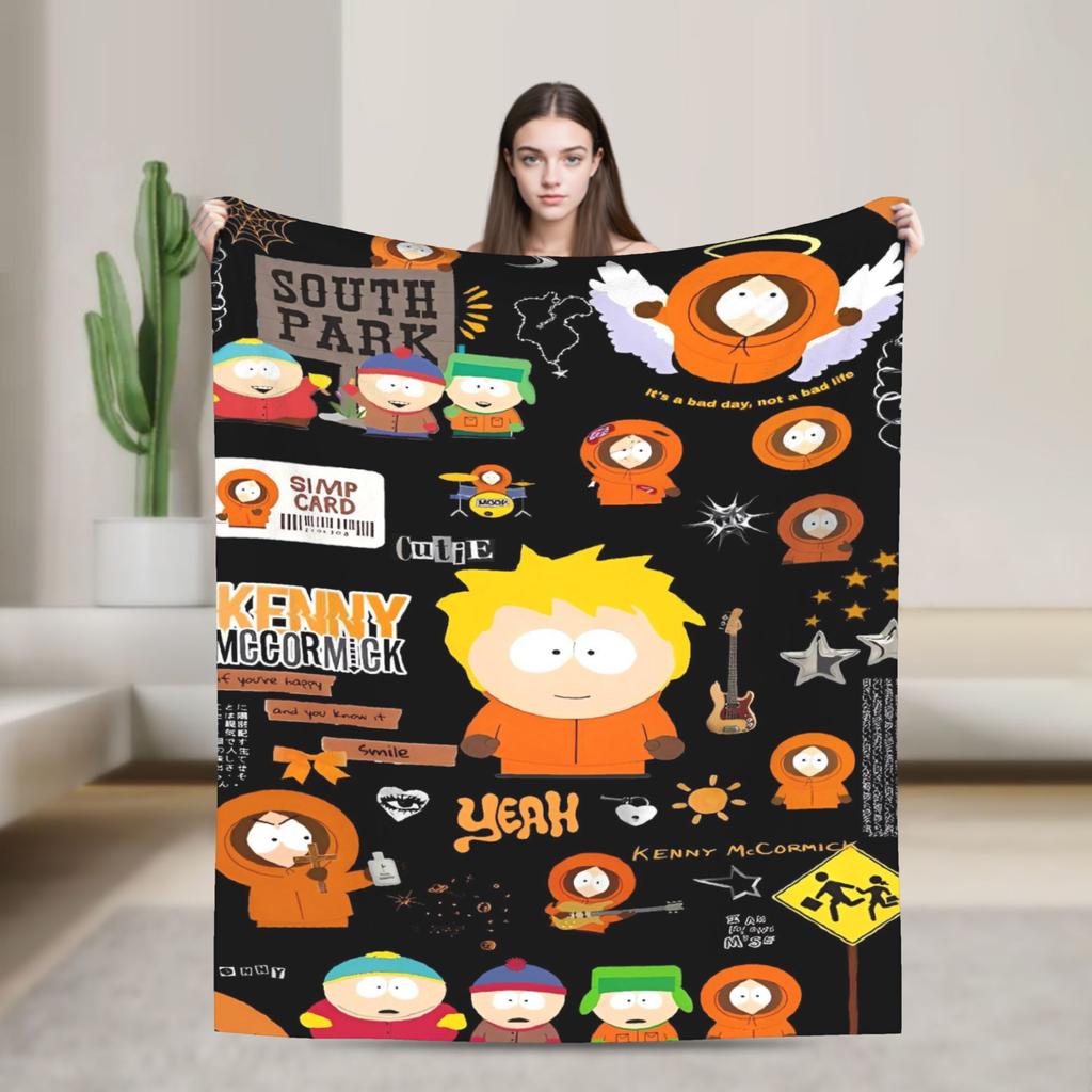 South Parks Flannel Blanket Autumn  Soft Warm Bedding Throws for Child Couch Chair Funny Bedspread Sofa Bed Cover