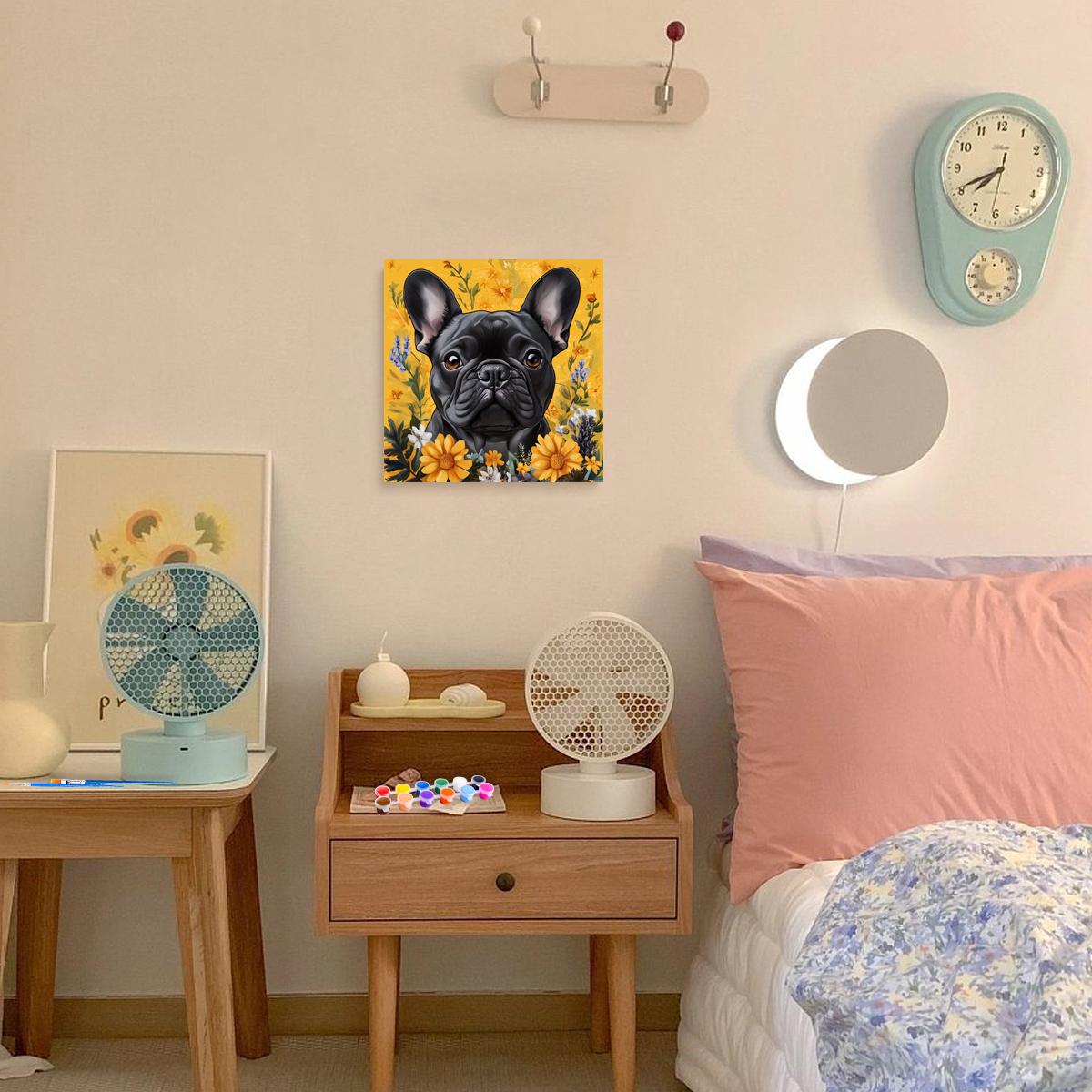 

RUOPOTY Набор для раскрашивания по номерам с изображением животных в рамке для начинающих Наборы для рисования собак по номерам Набор для рисования Раскраска по номерам для домашнего декора 20x20cm with frame