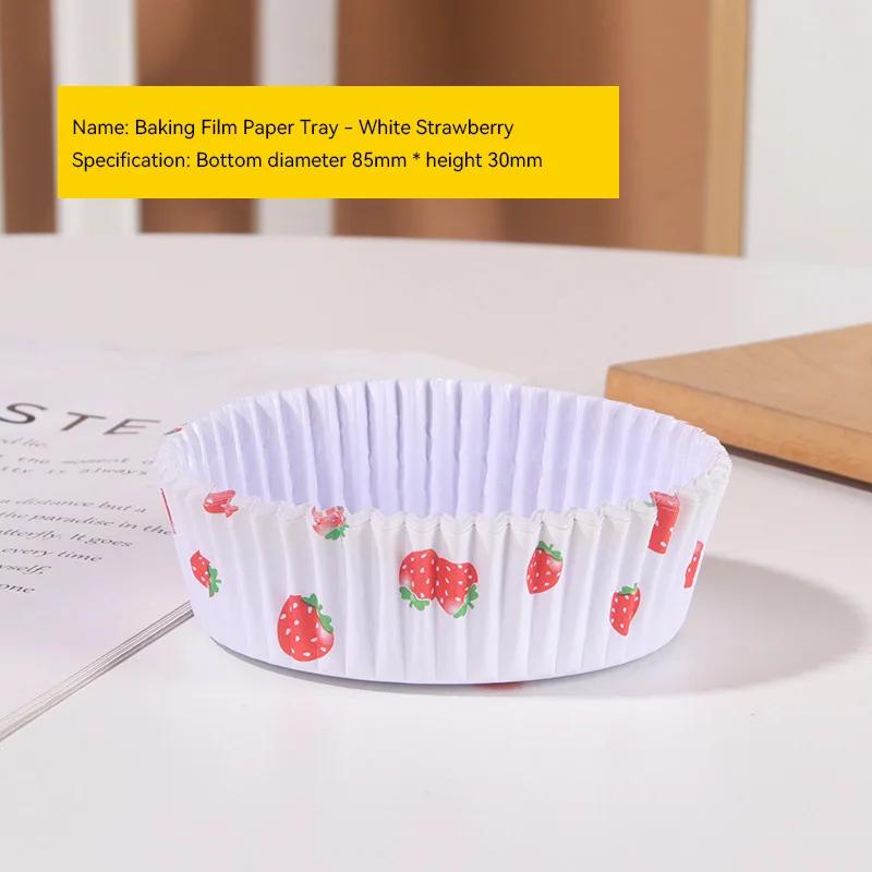 14*5*3cm 100pcs Disposable Muffin Cups Egg Tart Molds Heat Resistant Cupcake Cups Thickened Paper Cupcake Liner Mold Baking Tool