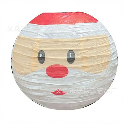 Christmas Cartoon Santa Claus Kids DIY Paper Lanterns Merry Christmas Hanging Lantern Decor Navidad Happy New Year 2026 Decors