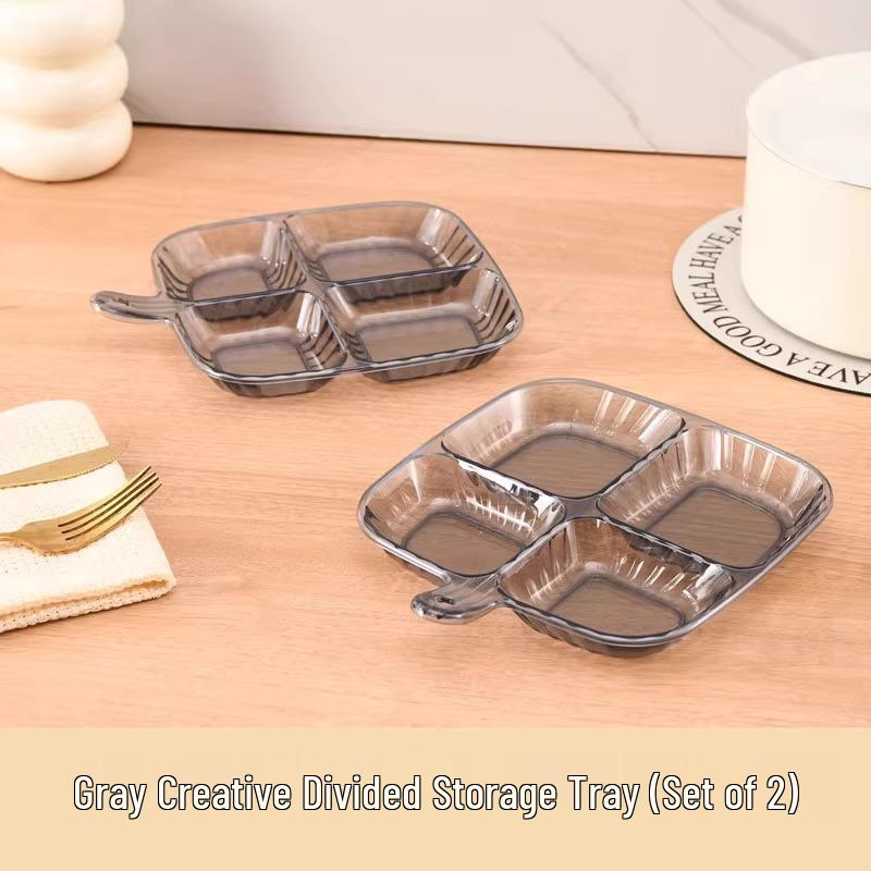 Multifunctional Divided Plate for Side Dishes, Hot Pot, and Condiments