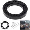 0.5" Steering Wheel Hub Adapter Conversion Spacer, Black Aluminium Alloy 12mm Steering Wheel Hub PCD Adapter Spacer for Momo for Nardi for OMP for