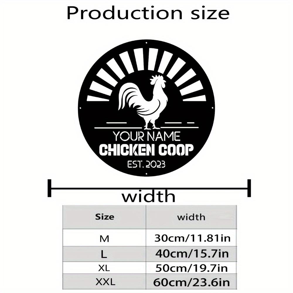 Customizable Metal Sign Chicken Coop Personalized Nameplate Farm Cottage Decor Easy Install Durable Gift