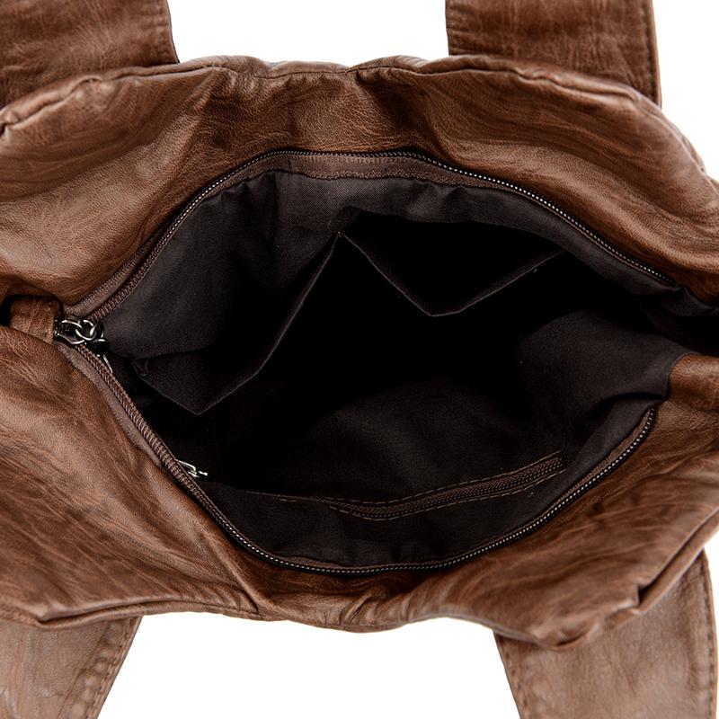 Vintage Leather Hobo Bag for Women Large Capacity Shoulder Bag Women Bags Ladies Leather Messenger Bags