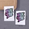 2Pcs Ride Or Die Bike Frame Stickers Bicycle Top Tube Waterproof Vinyl Decals For Mtb Bicycle Decorative Motorcycle Accessories