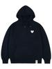 [Unisex] Small Cloud Heart Smile Hoodie_Navy
