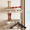No-drill Clothes Hanger Organizer, Household Balcony Clothes Rack, Wall-mounted Extendable Clothes Hanger.