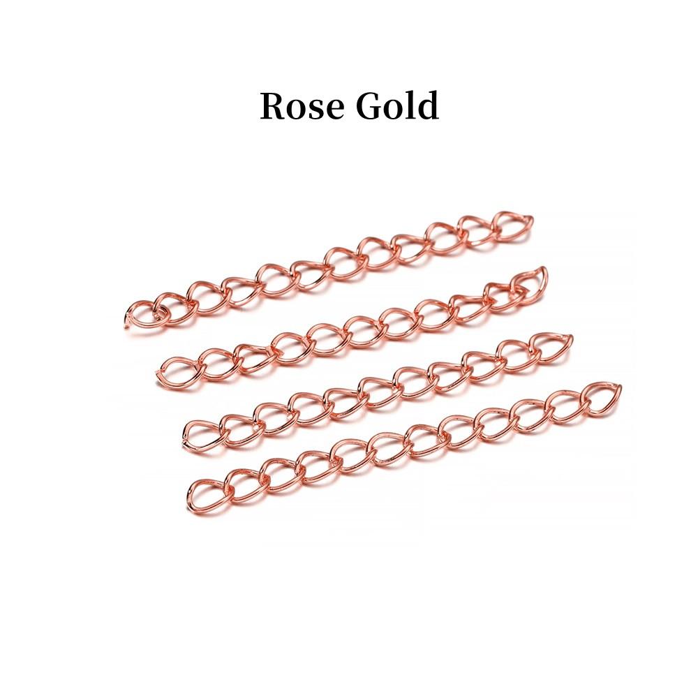 50-100pcs/lot 50mm 70mm  Necklace Extension Chain Bulk Bracelet Extended Chains Tail Extender For DIY Jewelry Making Findings