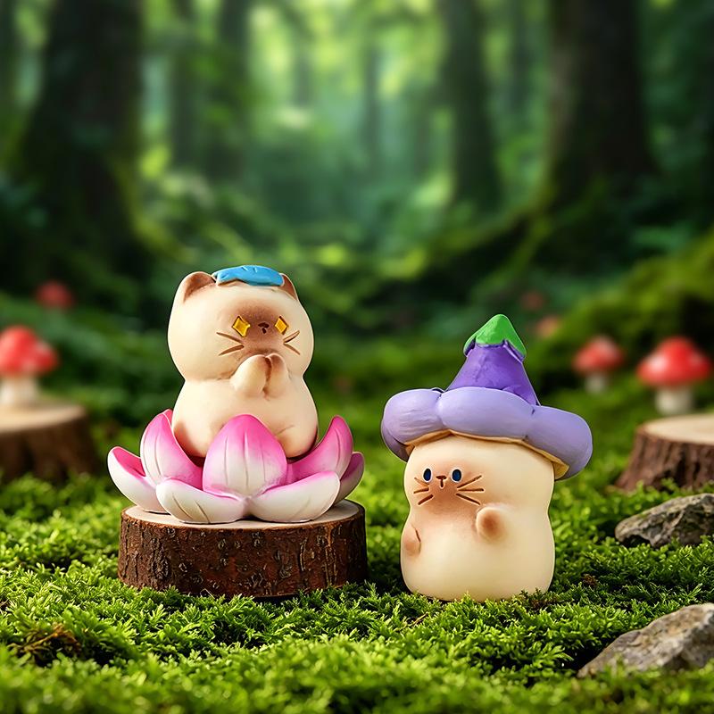 Neue Cartoon Fadcute Katze Pai Serie Harzfigur Ornament Premium-Textur Feiertags-Hausdekoration Modellspielzeug Überraschungsgeschenke