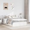 VidaXL Bed Frames and Headboard White 140x190 Cm Solid Pine Wood, Bedroom Furniture, Bed Base, Wooden Bed, 3307096