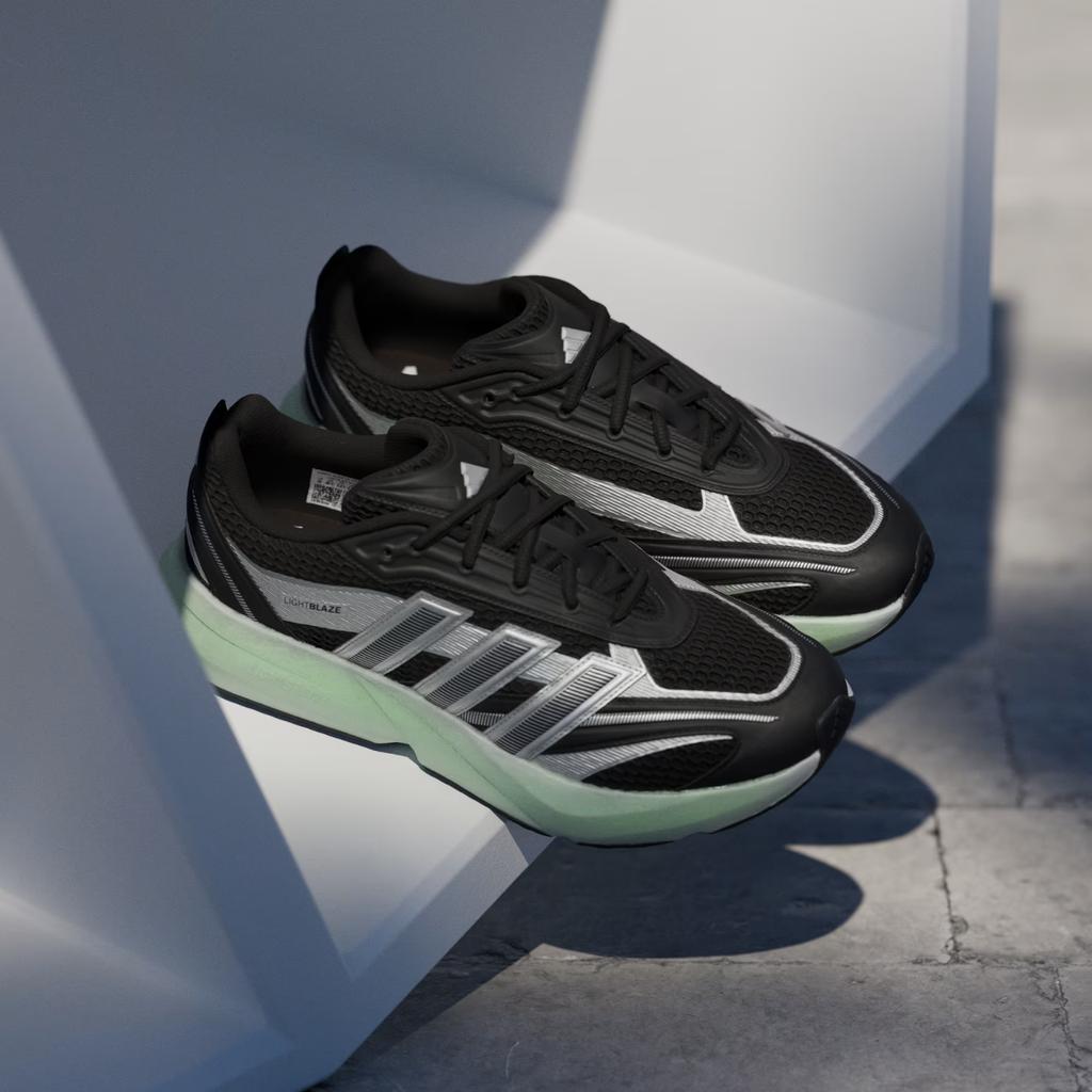 JP6321 adidas Lightblaze Glow Core Black Silver Metallic Lime Burst (Men's)
