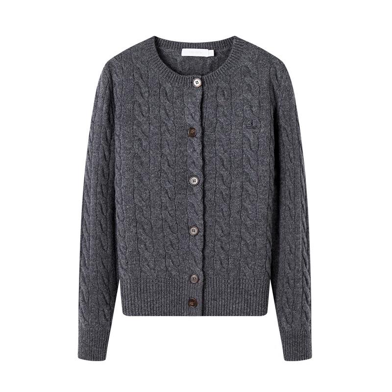 Navigare Women's Cable Knit Wool Cardigan