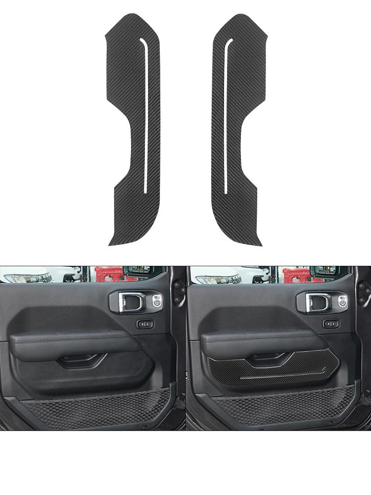 For Jeep Wrangler JL 2018-2023 Gladiator 2020-2023 Car Interior Button Panel Decoration Protection Carbon Fiber Sticker