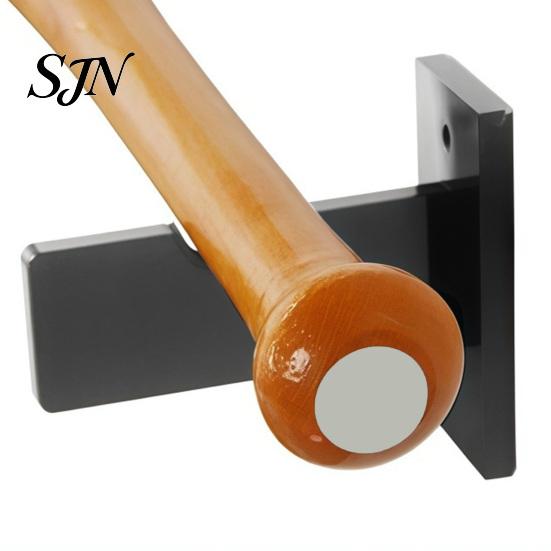 Acrylic Storage Rack 2PCS Baseball Bat Display Stands, Wall Mount Space Saving Holder Holders, Soft Lining Protection Organizers for Sports