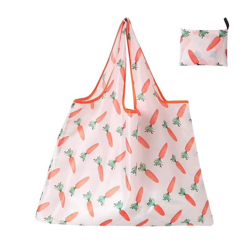 Large Capacity Folding Shopping Bag,Environmentally Friendly Folding Bag,Creative Portable Printed Hand-held Storage Bag