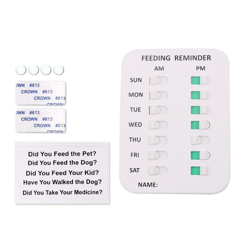 Pet Feeding Record Board Cat Dog Feeding Reminder Log Card Wall Mounted Remark Sticker Event Note Sign Pets List Remarks Plank