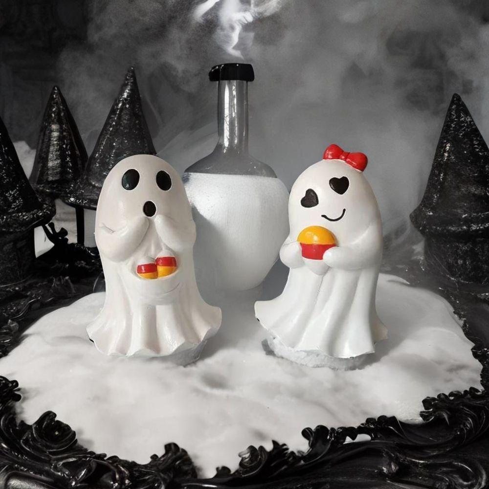 Funny Resin Halloween Ghost Figurine Cartoon Cute Ghost Art Sculpture Waterproof Ghost Statue Ornament Gift