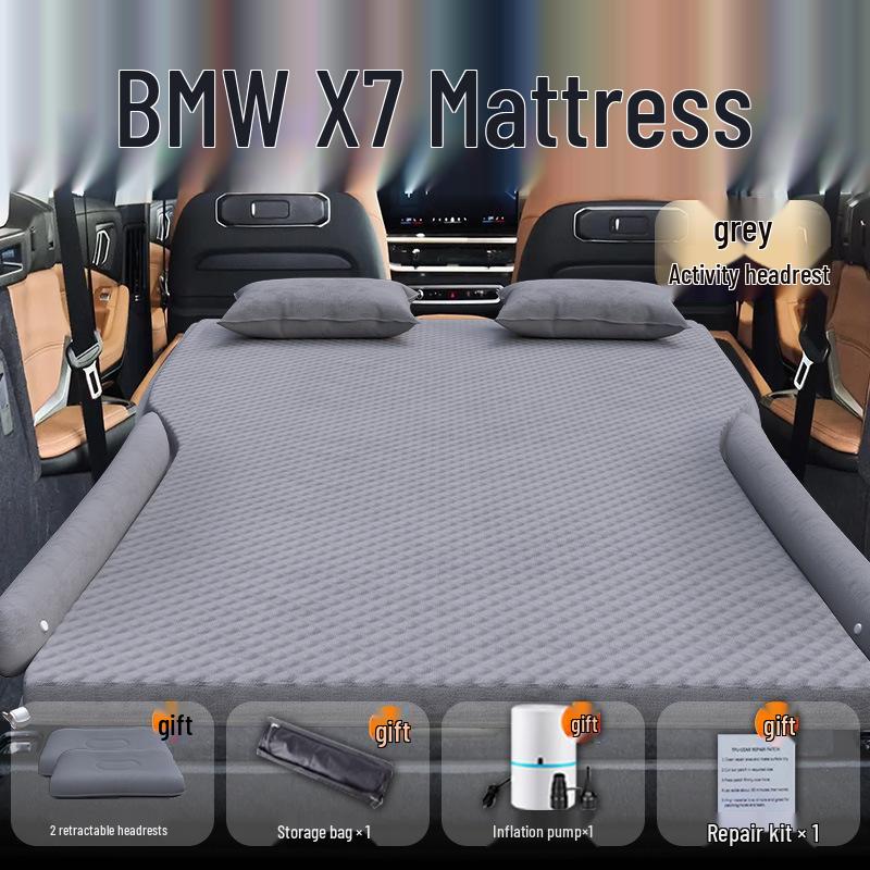 Lit de Voiture BMW X7: Matelas gonflable pour siège arrière et tapis de couchage pour coffre