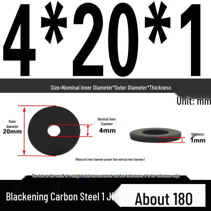 Blackened Thickened Oversized Metal Washer