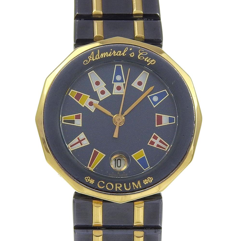

CORUM Admirals cup Watches 396.10.31.V52 NavyDial Gun Metal Blue/YG Quartz Analog display Women Used