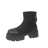 2025 Herbst und Winter neue vielseitige Wildlederärmel Kurzstiefel Damen Retro Britische Martin Stiefel dicksohlige dickabsätzige Ritterstiefel