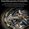 OUPINKE Men's Watch Automatic Mechanical Watch Hollow Business Waterproof Machine High-end Watch