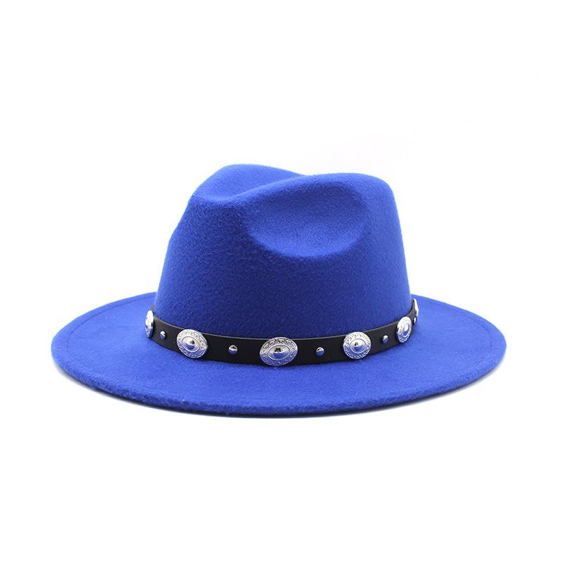 Woolen Hat Ethnic Style Jazz Hat Retro Black Woolen Top Hat Jz-71