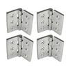 Stainless Steel Hinges Marine Grade 4inch Boat Hatches Hinge 100mm 6 Hole Casting Cabinet Door Hinge,Pack of 2/4