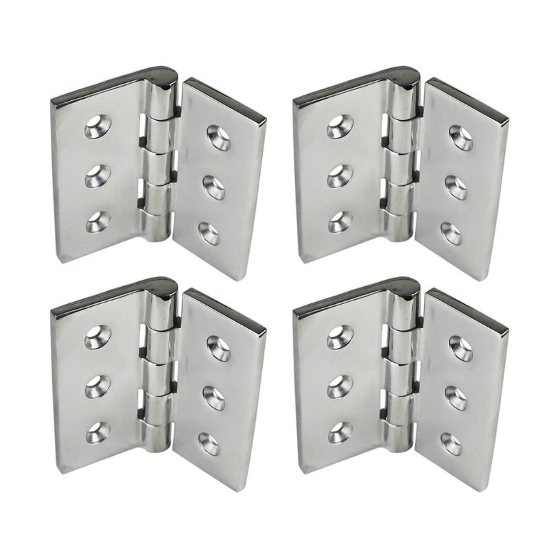 Stainless Steel Hinges Marine Grade 4inch Boat Hatches Hinge 100mm 6 Hole Casting Cabinet Door Hinge,Pack of 2/4