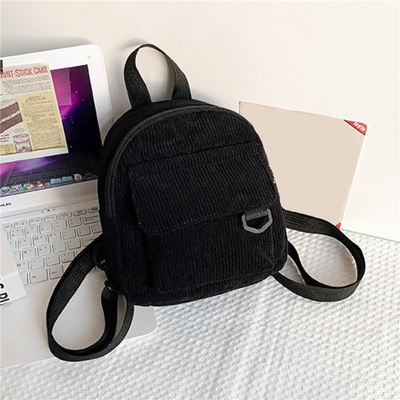 Mini Backpack Square Bag Korean Version Fashionable Sweet Shoulder Bag Female's Schoolbag Stylish  Simple Crossbody Bag Casual