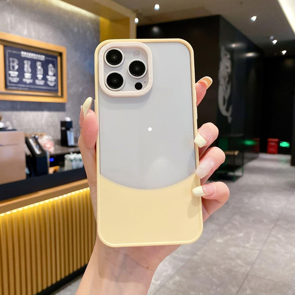 The Color-blocking Phone Case Is Suitable for The Simple Protective Case of IPhone15 14max and The Personalized Case of Apple 16pro