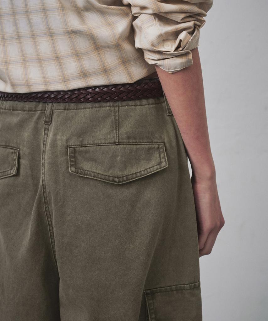 MUSINSA STANDARD WOMAN Women'S Pigment Wide Cargo Pants [Dusty Khaki]