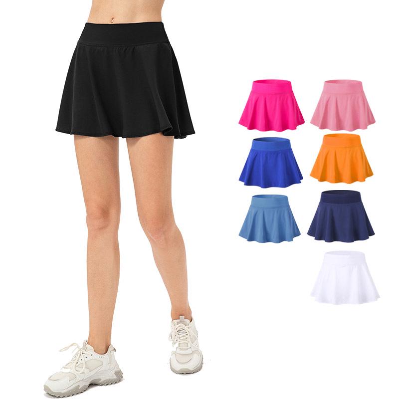 Dámské rychleschnoucí kalhoty se sukní pro tenis, tanec, jógu a běh – fitness šortky odolné proti vystavení.
