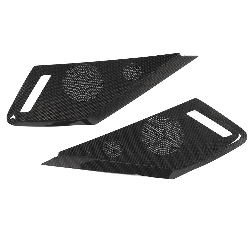2pcs Car Door Speaker Cover Carbon Fiber Interior Speaker Cover Replacement for Chevy Corvette C8 Z06 Z51 2020 to 2023