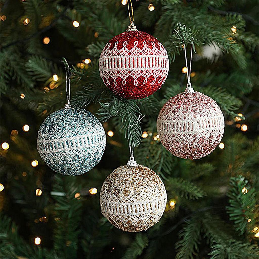 Weihnachtsbaumdekoration Kugel 8cm Bruchsicher Glitzer Baumschmuck Weihnachtsbaum Winterdekorationen für Zuhause Büro Schule