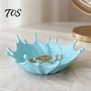 Desktop Storage Tray 3D Printed Jewelry for Rings Earrings Bracelets, Ocean Splash Organizer Trinket Dish, Decorative Home Vanity Decor Boho