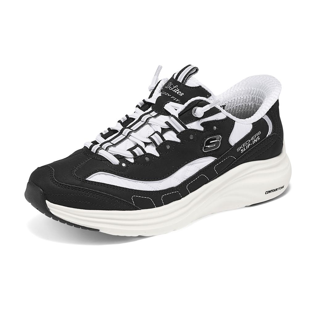 Skechers Abrasion Resistant Low top Casual Shoes Women's Black White 150412-BKW