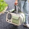 Pet breathable cat bag foldable adjustable length cat out handbag shoulder bag pet supplies