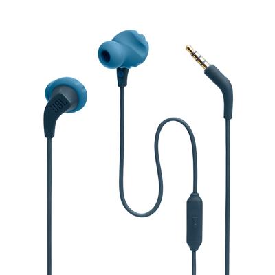JBL ENDURANCE RUN2 Wired Earphones IPX5 Waterproof/With 1 Button Remote Control/Equipped with Magnet/3.5mm Plug Blue JBLENDURRUN2BLU Small