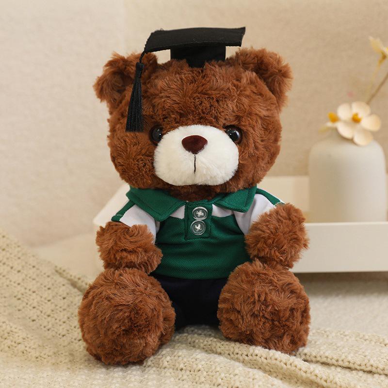 Graduation Cap Bear Plush Toy – Commemorative Gift and Decorative Couple Doll