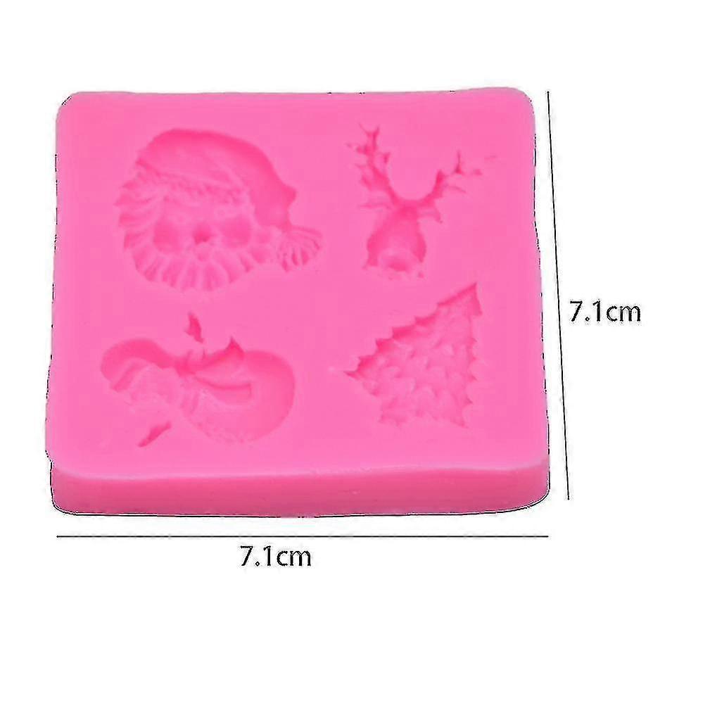 Miniowl-diy Baking Fondant Liquid 3d Silicone Cake Mold Christmas Snowman Decorative Tree Silicone Mold