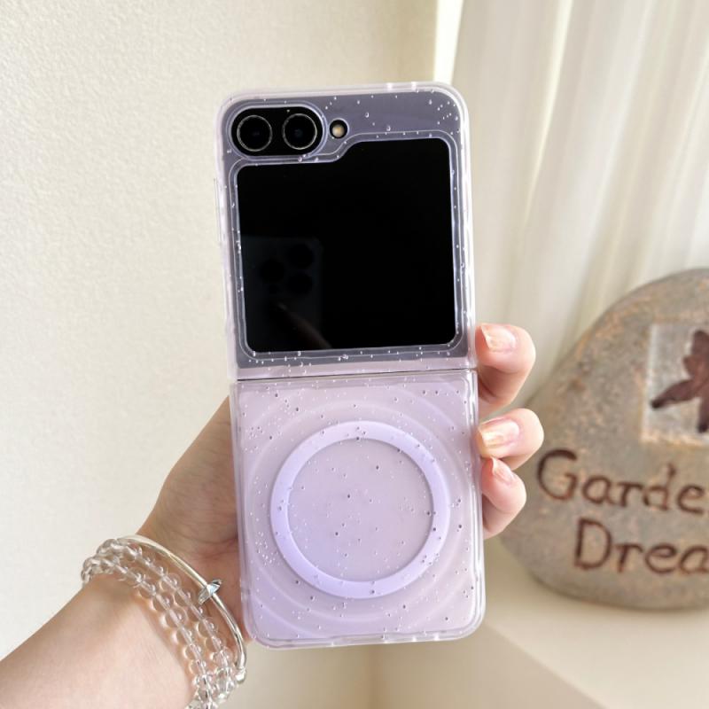 For Samsung Galaxy Z Flip 7 Case Soft TPU Magnetic Wireless Charging Protective Back Cover For Samsung Z Flip 7 6 5 4 3 Shell
