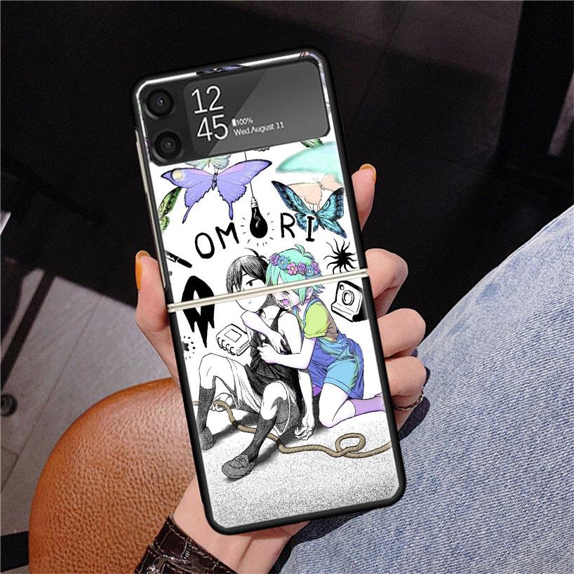 Game O-Omori Cartoon Phone Case For Samsung Z Flip 7 6 5 4 3 Galaxy ZFlip7 ZFlip6 ZFlip5 ZFlip4 ZFlip3 5G Print Cover